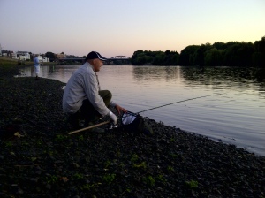Jeff, ledgering on the Thames