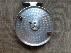A vintage hand made centre pin reel.