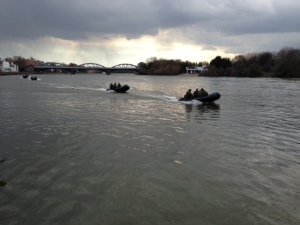 Marines guard the Thames
