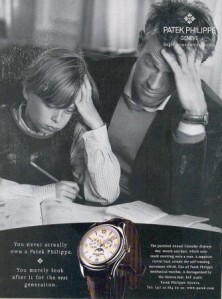 Patek Philippe advert father and son.